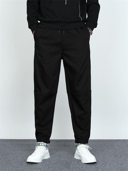 men's pants winter velvet and thick trousers loose large size wide leg elastic waist solid color casual, Black
men's pants winter velvet and thick trousers loose large size wide leg elastic waist solid color casual, Black