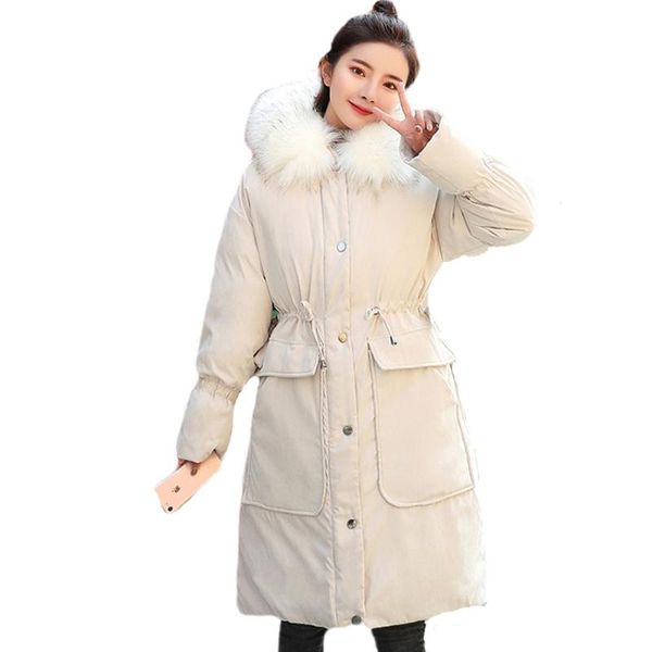 women's trench coats down jacket with large collar loose pocket and thick korean version in winter parka 928, Tan;black
women's trench coats down jacket with large collar loose pocket and thick korean version in winter parka 928, Tan;black