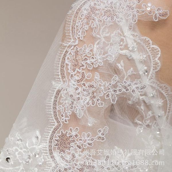 bridal veils 280*140cm flowers ivory white cut edge tulle wedding veil long accessorie, Black
bridal veils 280*140cm flowers ivory white cut edge tulle wedding veil long accessorie, Black