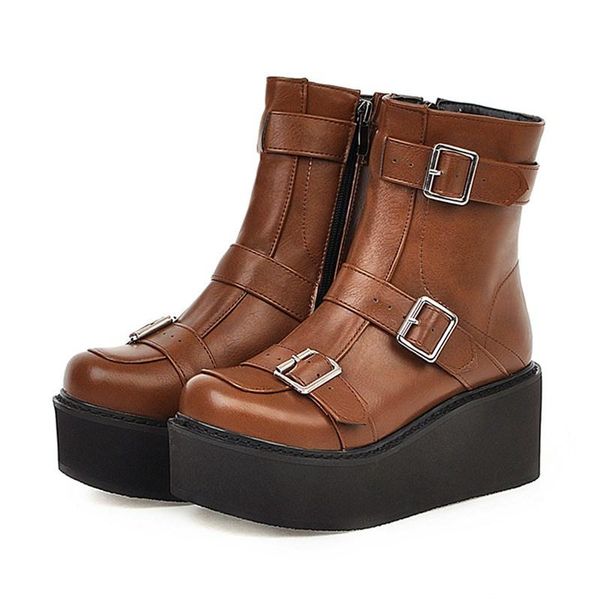 boots fanyuan gothic size 33-46 ankle women metal buckle casual chunky heels shoes winter warm zipper platform, Black
boots fanyuan gothic size 33-46 ankle women metal buckle casual chunky heels shoes winter warm zipper platform, Black