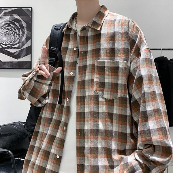 men's casual shirts bababuy plaid long sleeve cotton spring autumn fashion loose plain shirt for men, White;black
men's casual shirts bababuy plaid long sleeve cotton spring autumn fashion loose plain shirt for men, White;black