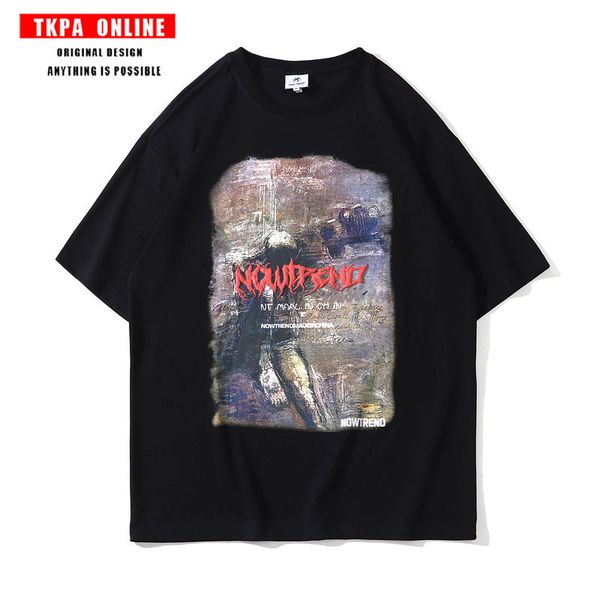 tkpa high street oil painting 3d foam printing short sleeve t-shirt men's and women's hip hop loose half sleeve t-shirt, White
tkpa high street oil painting 3d foam printing short sleeve t-shirt men's and women's hip hop loose half sleeve t-shirt, White