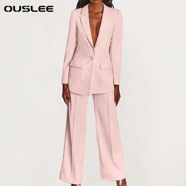 ouslee women 2 pieces set suit single button blazer and high waist trousers elegant fashion chic ladies blazers outfits 210930, White
ouslee women 2 pieces set suit single button blazer and high waist trousers elegant fashion chic ladies blazers outfits 210930, White