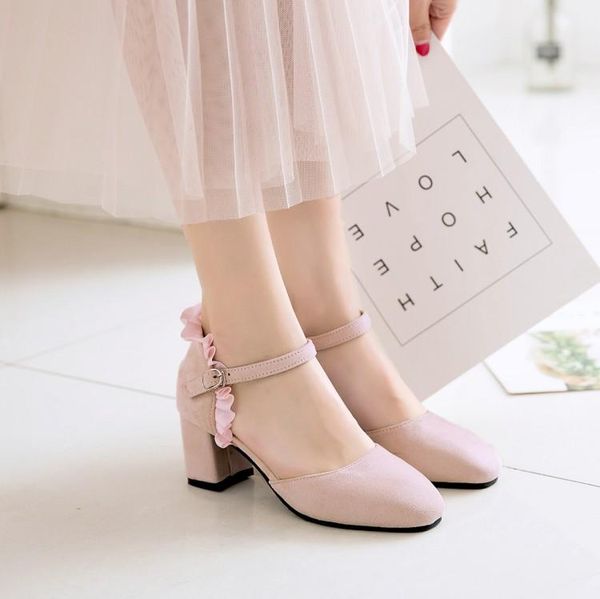 spring summer chunky block thick high heels sandals women square toe ankle strap ruffles sweet party wedding shoes, Black
spring summer chunky block thick high heels sandals women square toe ankle strap ruffles sweet party wedding shoes, Black