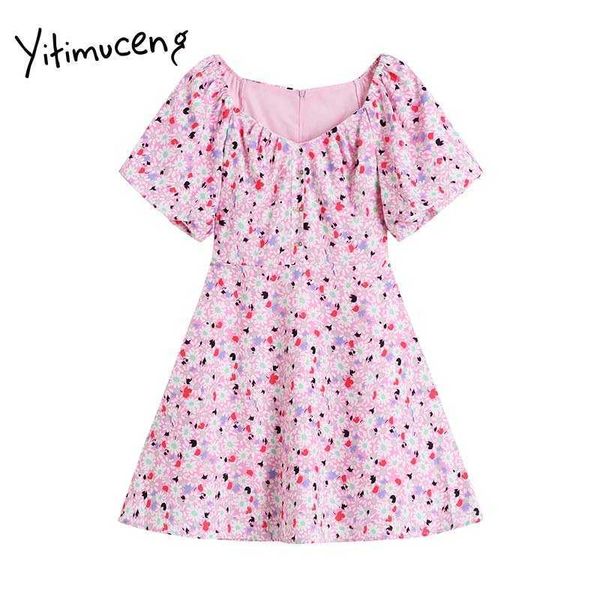 yitimuceng pink floral dresses for women summer zipper mini high waist a-line short sleeve sundress fashion boho dress 210601, Black;gray
yitimuceng pink floral dresses for women summer zipper mini high waist a-line short sleeve sundress fashion boho dress 210601, Black;gray