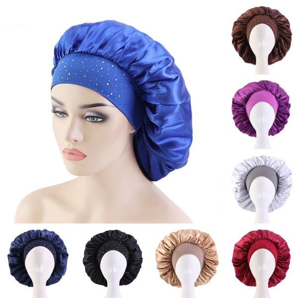 soft silky crystal sleeping hair cap salon bonnets for women elasic satin night sleep hat hair loss cap bonnet ladies turban, Blue;gray
soft silky crystal sleeping hair cap salon bonnets for women elasic satin night sleep hat hair loss cap bonnet ladies turban, Blue;gray