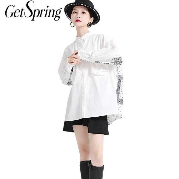 getspring women blouse printed patchwork shirt long sleeve loose casual ladies fashion woman shirts spring 210601, White
getspring women blouse printed patchwork shirt long sleeve loose casual ladies fashion woman shirts spring 210601, White