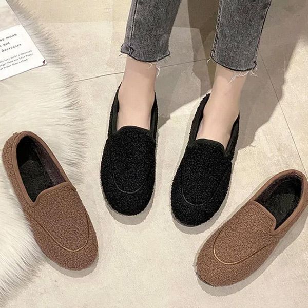 women home slippers winter warm plush shoes cover feet lazy comfort loafers non-slip wear-resistant flat bottom female, Black
women home slippers winter warm plush shoes cover feet lazy comfort loafers non-slip wear-resistant flat bottom female, Black