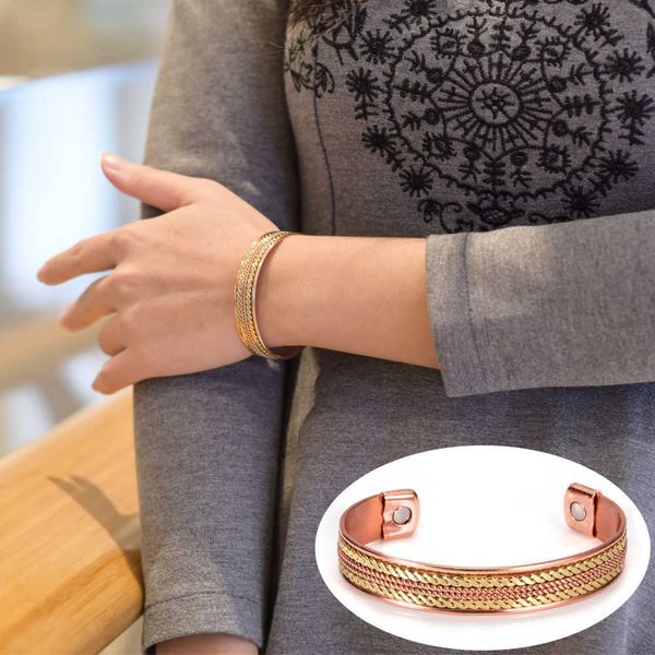 twisted pure copper bracelet adjustable 3 colors therapy arthritis energy open cuff copper bracelets bangles for women men q0717, Black
twisted pure copper bracelet adjustable 3 colors therapy arthritis energy open cuff copper bracelets bangles for women men q0717, Black
