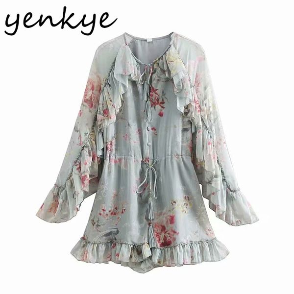 floral print ruffle jumpsuit women long sleeve drawstring waist holiday boho beach romper short summer playsuit 210430, Black;white
floral print ruffle jumpsuit women long sleeve drawstring waist holiday boho beach romper short summer playsuit 210430, Black;white
