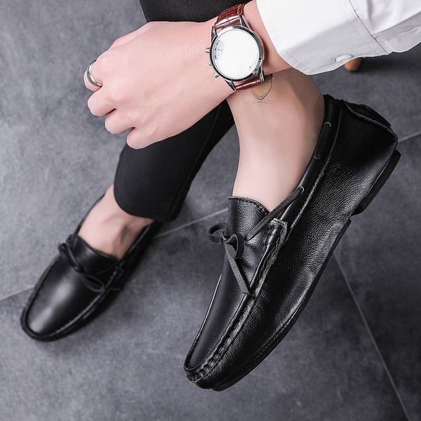 dress shoes simple casual men's personality genuine leather beanie men fashionable all-match breathable wear-resistant loafers dn0c, Black
dress shoes simple casual men's personality genuine leather beanie men fashionable all-match breathable wear-resistant loafers dn0c, Black