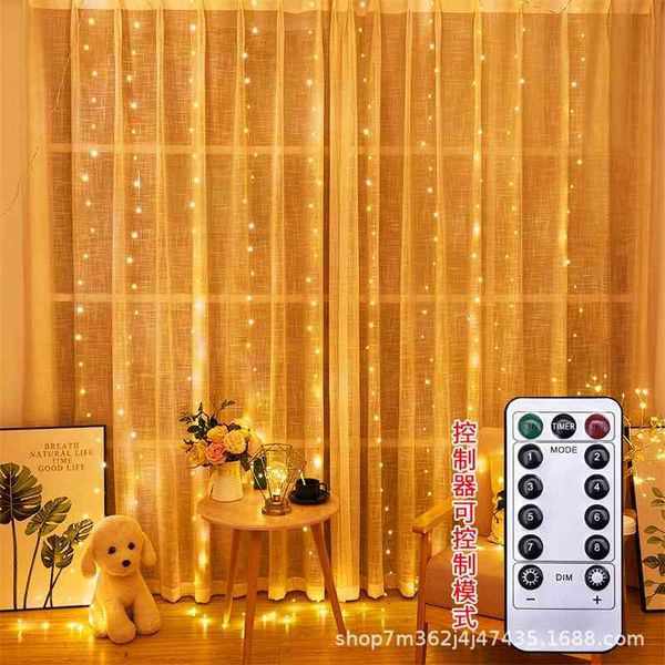 led rainbow copper wire 300l curtain lamp usb remote control room background decoration layout
led rainbow copper wire 300l curtain lamp usb remote control room background decoration layout