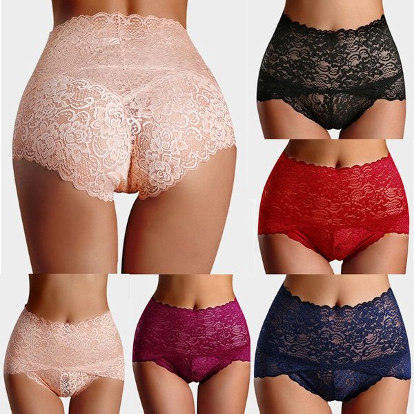 plus size women lace lingerie high waist lace panties briefs sleepwear underwear for female hipster underpantby air, Black;white 
plus size women lace lingerie high waist lace panties briefs sleepwear underwear for female hipster underpantby air, Black;white