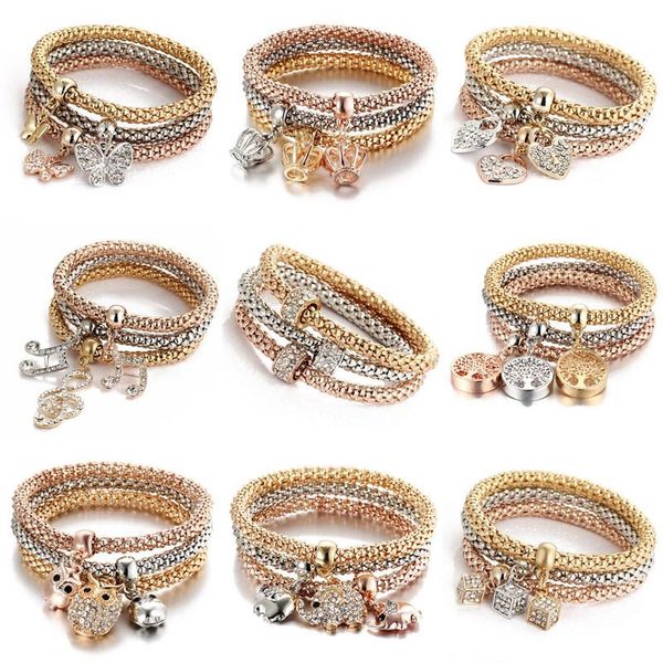 link, chain modyle boho 3pcs/set crystal bracelets & bangles gold color wrap charm for women fashion jewelry, Black
link, chain modyle boho 3pcs/set crystal bracelets & bangles gold color wrap charm for women fashion jewelry, Black