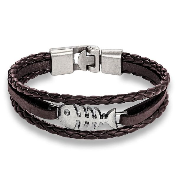 vintage pendent fish leather bracelet for men multiple layer bead braided bracelets fashion wristband boyfriend jewelr charm, Golden;silver
vintage pendent fish leather bracelet for men multiple layer bead braided bracelets fashion wristband boyfriend jewelr charm, Golden;silver