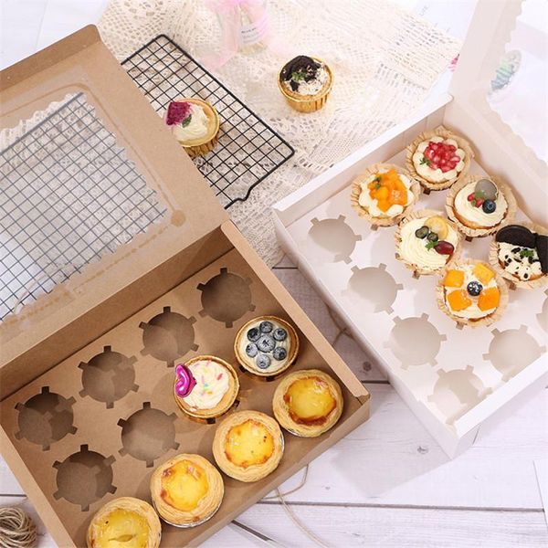 gift wrap 10pcs 12 cavities portable cupcake boxes sweety cup cake bag with window dessert container cardboard paper packaging box
gift wrap 10pcs 12 cavities portable cupcake boxes sweety cup cake bag with window dessert container cardboard paper packaging box