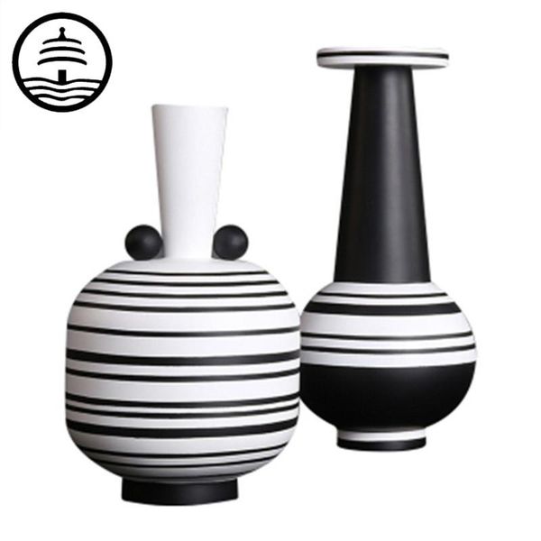 bao guang ta nordic creative black and white striped resin vase home decor living room dining table flower arrangement a2476 vases
bao guang ta nordic creative black and white striped resin vase home decor living room dining table flower arrangement a2476 vases