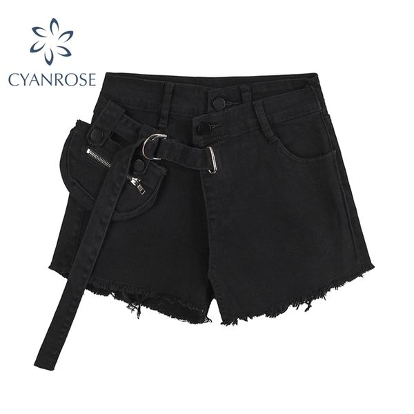 summer black punk short jeans and denim pants women high waist spliced pocket fashion casual wide leg tide 210430, White;black
summer black punk short jeans and denim pants women high waist spliced pocket fashion casual wide leg tide 210430, White;black
