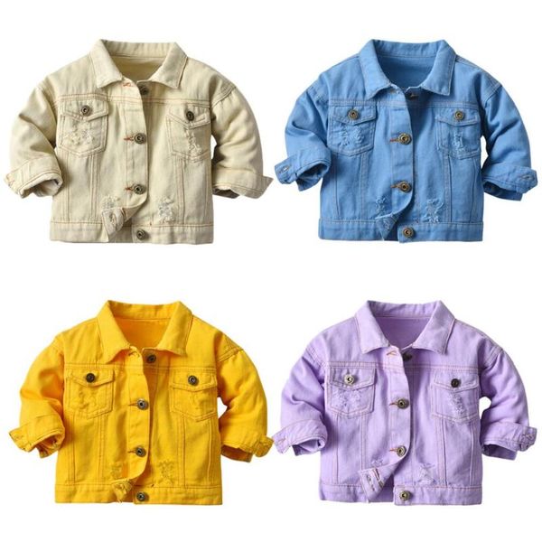 fashion kids girls casual candy color breaken denim jacket children boys trench coat toddler holes outerwear cowboy clothing jackets, Blue;gray
fashion kids girls casual candy color breaken denim jacket children boys trench coat toddler holes outerwear cowboy clothing jackets, Blue;gray