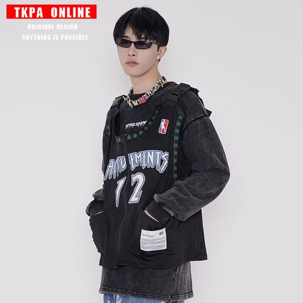 tkpa street hip hop rapper same basketball team vest high arcade can tactical tooling vest hiphop, Gray
tkpa street hip hop rapper same basketball team vest high arcade can tactical tooling vest hiphop, Gray