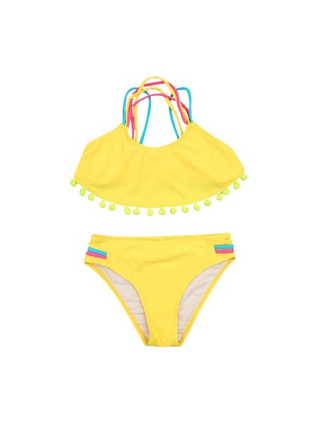 two-piece suits summer children split swimsuit set girls sleeveless backless bikini with ball tassels + panties for
two-piece suits summer children split swimsuit set girls sleeveless backless bikini with ball tassels + panties for