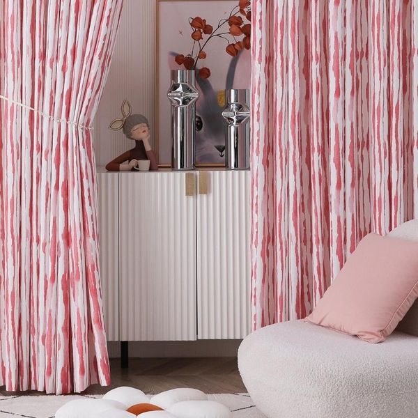 curtain & drapes american curtains for living dining room bedroom country rural cotton and linen printing pink smudge striped
curtain & drapes american curtains for living dining room bedroom country rural cotton and linen printing pink smudge striped