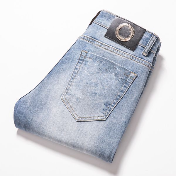 designer winter design mens jeans fashion pants elastic slim-leg fit motorcycle causal men denim business leisure trousers w28 w38, Blue
designer winter design mens jeans fashion pants elastic slim-leg fit motorcycle causal men denim business leisure trousers w28 w38, Blue