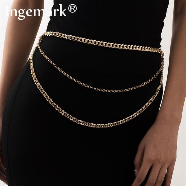 fashion popular punk belly dress jeans simple multi-layer double buckle for women men tassel waist chain body jewelry, Silver
fashion popular punk belly dress jeans simple multi-layer double buckle for women men tassel waist chain body jewelry, Silver