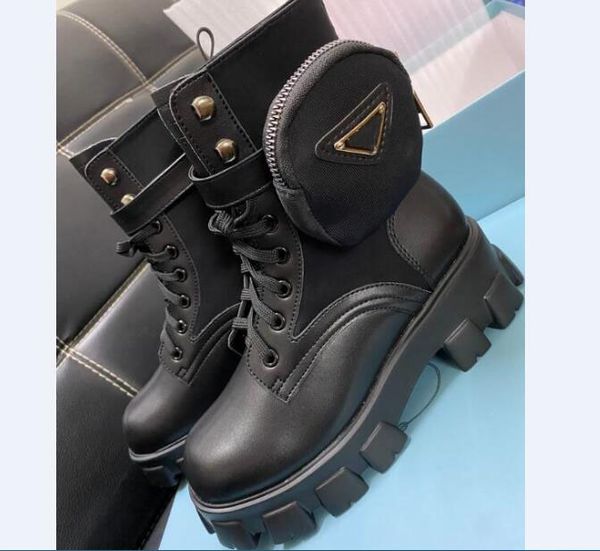 ladies thick-soled short boots fashion designer brand women's motorcycle autumn and winter knight boots triangle logo with bag, Black
ladies thick-soled short boots fashion designer brand women's motorcycle autumn and winter knight boots triangle logo with bag, Black