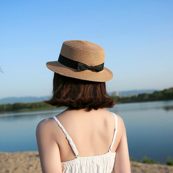 wide brim hats 2021 panama hat simple summer beach female casual lady women flat bowknot straw cap girls sun ladies and caps, Blue;gray
wide brim hats 2021 panama hat simple summer beach female casual lady women flat bowknot straw cap girls sun ladies and caps, Blue;gray