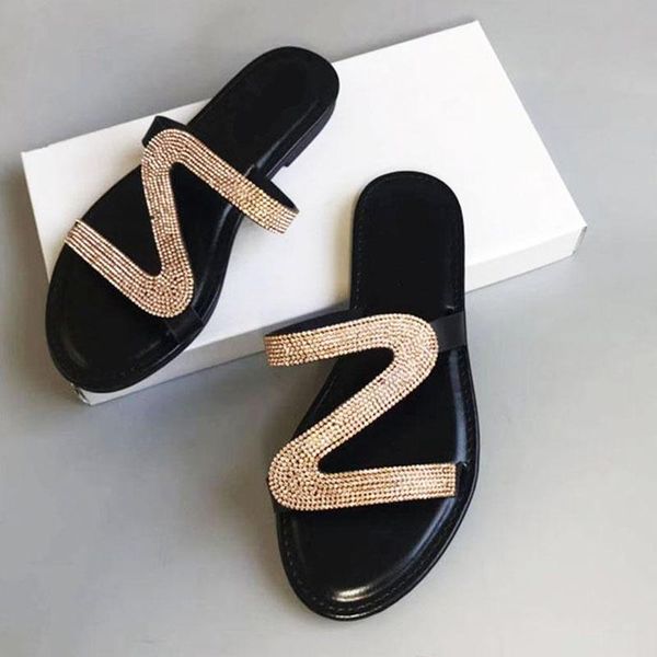 slippers slide women rhinestone shoes woman open toe roman beach sandals ladies flat casual flip flops non-slip slides, Black
slippers slide women rhinestone shoes woman open toe roman beach sandals ladies flat casual flip flops non-slip slides, Black