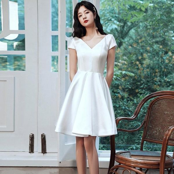 ethnic clothing white elegant short formal party dress summer women v-neck banquet gown button trim exquisite a-line dresses, Red
ethnic clothing white elegant short formal party dress summer women v-neck banquet gown button trim exquisite a-line dresses, Red