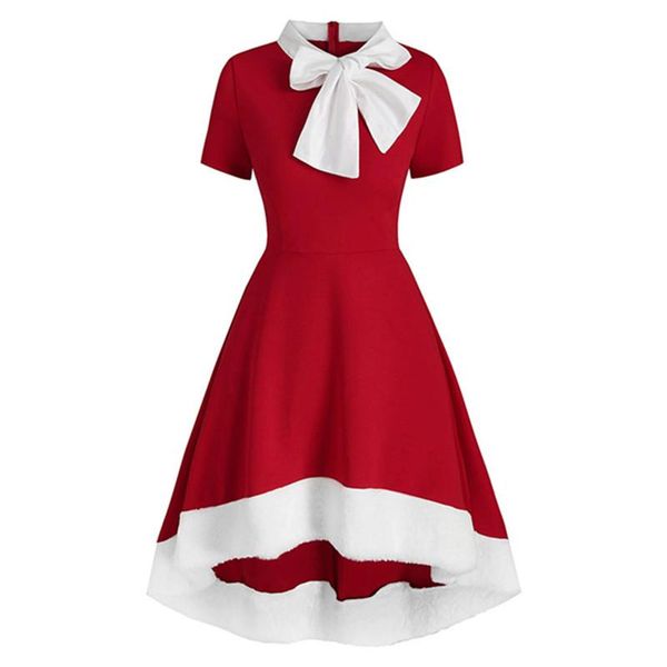 vintage christmas dress long sleeve bow design a-line red dresses for women elegant fashion vestido feminino green casual, Black;gray
vintage christmas dress long sleeve bow design a-line red dresses for women elegant fashion vestido feminino green casual, Black;gray
