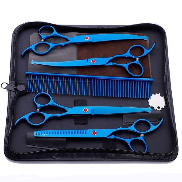 hair scissors 7 inch blue round tip curved thinning cutting comb grooming dog set
hair scissors 7 inch blue round tip curved thinning cutting comb grooming dog set