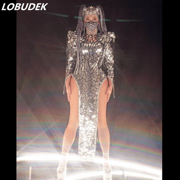 silver laser sequins backless slit dress women dancer singer performance reflective costume nightclub party show fashion stage wear, Black;red
silver laser sequins backless slit dress women dancer singer performance reflective costume nightclub party show fashion stage wear, Black;red