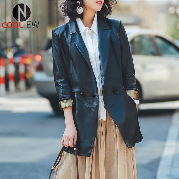 women's leather & faux korean women black genuine casual suit coat jacket casaco feminino real sheepskin elegant blazer office lady clo
women's leather & faux korean women black genuine casual suit coat jacket casaco feminino real sheepskin elegant blazer office lady clo