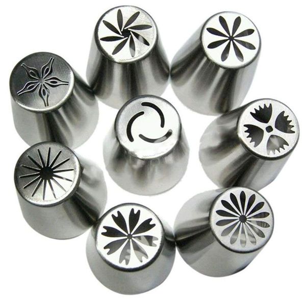 cake tools 8 pcs stainless steel grade piping tips icing frosting decorating supplies nozzles cupcake
cake tools 8 pcs stainless steel grade piping tips icing frosting decorating supplies nozzles cupcake