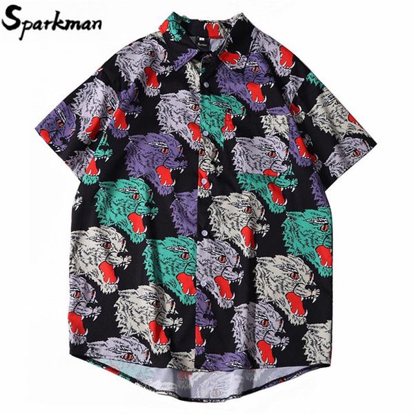 hip hop shirt leopard head print men hawaiian streetwear harajuku beach short sleeve summer aloha shirts thin men's casual, White;black
hip hop shirt leopard head print men hawaiian streetwear harajuku beach short sleeve summer aloha shirts thin men's casual, White;black