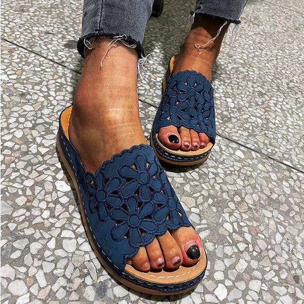 women's shoes vintage sandals female hollow out flower wedges platform summer slip on retro moccasins plus size, Black
women's shoes vintage sandals female hollow out flower wedges platform summer slip on retro moccasins plus size, Black