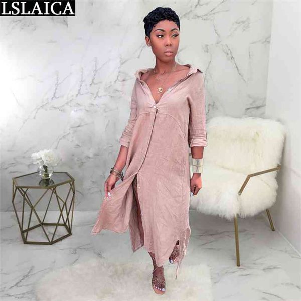 woman dress long sleeve solid loose shirt collar summer button elegant fashion es women streetwear vestido de mujer 210515, Black;gray
woman dress long sleeve solid loose shirt collar summer button elegant fashion es women streetwear vestido de mujer 210515, Black;gray