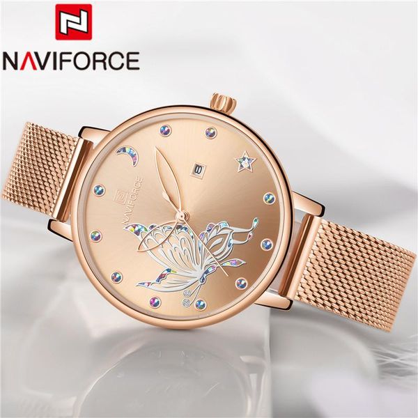 wristwatches naviforce women watch rose gold ladies wristwatch stainless steel bracelet casual lovely female clock 5011, Slivery;brown
wristwatches naviforce women watch rose gold ladies wristwatch stainless steel bracelet casual lovely female clock 5011, Slivery;brown