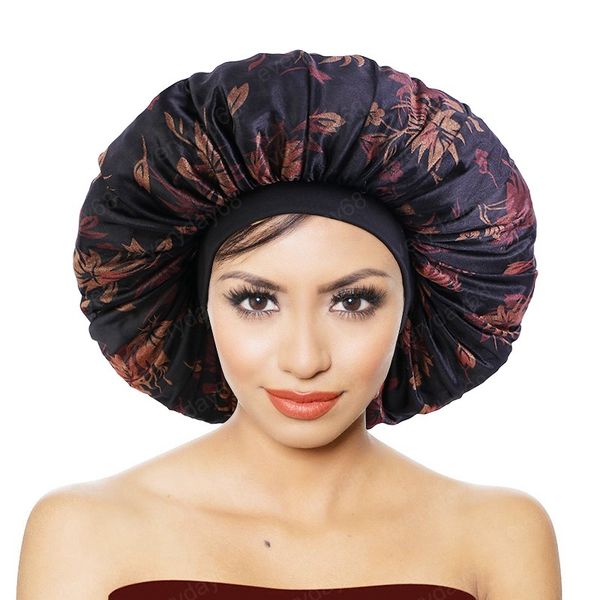 exlarge size silky fabric print bonnet with elastic band soft nightcap women's hair accessories smooth hair care cap, Blue;gray
exlarge size silky fabric print bonnet with elastic band soft nightcap women's hair accessories smooth hair care cap, Blue;gray