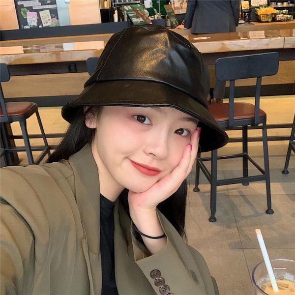 beanies fisherman hat children autumn winter leisure good leather black bucket men women one piece drop
beanies fisherman hat children autumn winter leisure good leather black bucket men women one piece drop