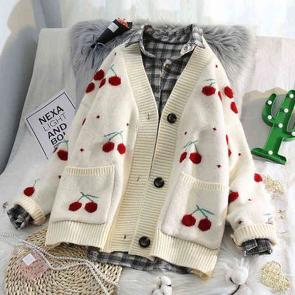 women's sweaters cherry fruit embroidered cardigan spring mesh v neck oversize woman sweater warm winter jacket rzbm, White;black
women's sweaters cherry fruit embroidered cardigan spring mesh v neck oversize woman sweater warm winter jacket rzbm, White;black