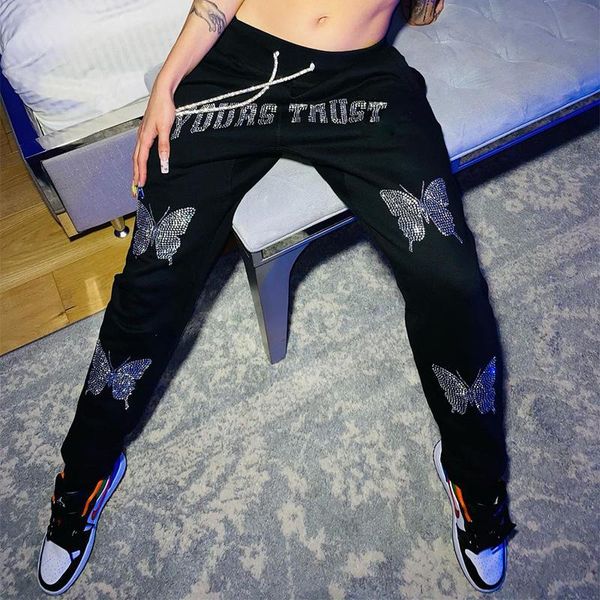 women's pants & capris women butterfly sequins pattern print patchwork elastic waist pocket harajuku sport trouser casual streetwear sw, Black;white
women's pants & capris women butterfly sequins pattern print patchwork elastic waist pocket harajuku sport trouser casual streetwear sw, Black;white