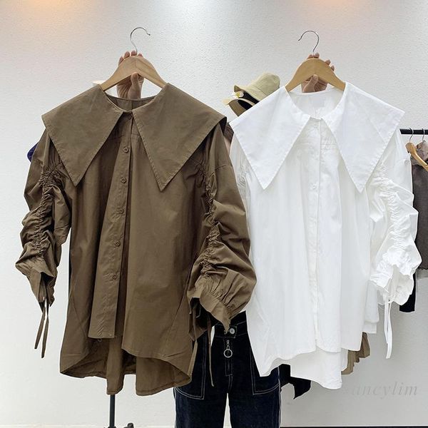 fashion sailor collar drawstring lantern long sleeve cotton shirt women's loose korean-style blouse ladies blusas mujer blouses & shir, White
fashion sailor collar drawstring lantern long sleeve cotton shirt women's loose korean-style blouse ladies blusas mujer blouses & shir, White