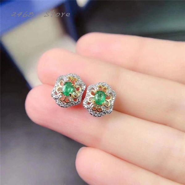 stud women's 925 silver inlaid natural emerald earrings, exquisite workmanship, stylish and simple design, Golden;silver
stud women's 925 silver inlaid natural emerald earrings, exquisite workmanship, stylish and simple design, Golden;silver
