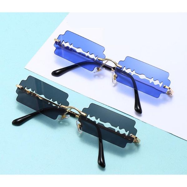 sunglasses unique rimless hollow blade women men personalized gold sun glasses fashion small fancy uv400 shades 2021 eyewear, White;black
sunglasses unique rimless hollow blade women men personalized gold sun glasses fashion small fancy uv400 shades 2021 eyewear, White;black