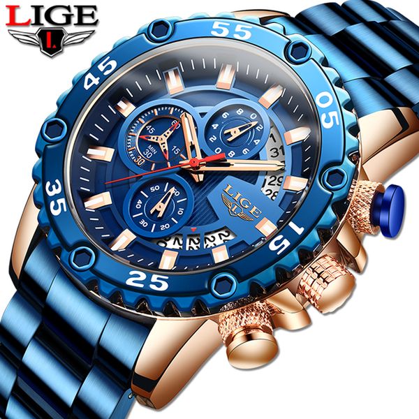 lige new sports watches men aircraft pointer luminous quartz watch 30m waterproof blue full steel military wrist watch with box
lige new sports watches men aircraft pointer luminous quartz watch 30m waterproof blue full steel military wrist watch with box