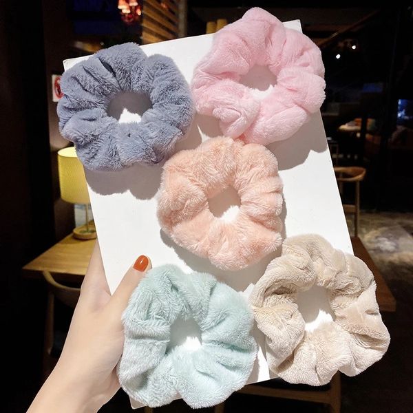 8color winter scrunchie plush for women girls soft elastic hair rubber bands accessories tie hair ring rope holder headdress, Slivery;white
8color winter scrunchie plush for women girls soft elastic hair rubber bands accessories tie hair ring rope holder headdress, Slivery;white